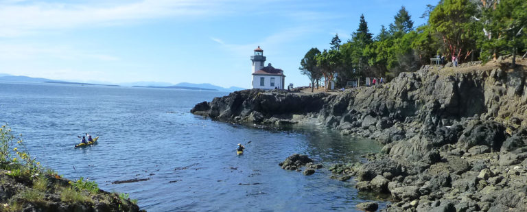 lighthouse on a rocky outcropping