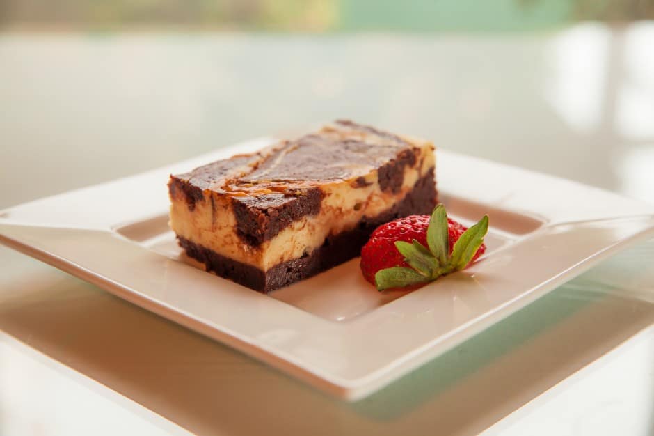 Food and Wine at Harrison House Suites - Cheesecake Swirl Brownie