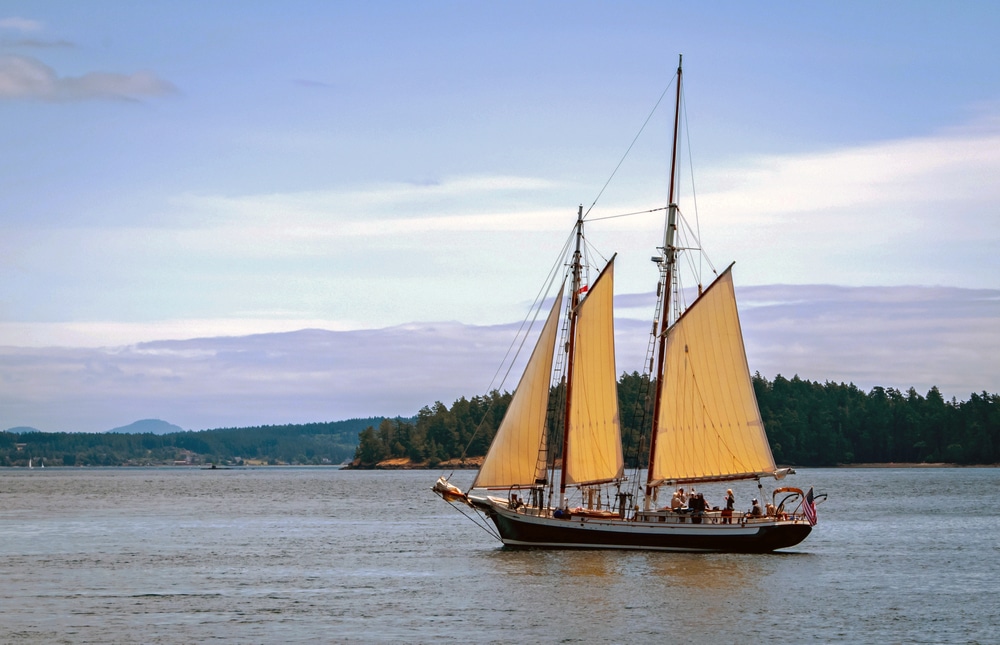 Photo of a boat Sailing in the San Juan Islands