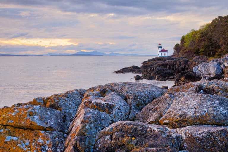 Lime Kiln Point State Park, one of the best parks on San Juan Island, photo of the lighthouse